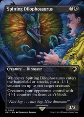 (3) Spitting Dilophosaurus - BORDERLESS